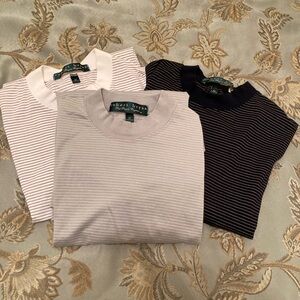 Robert Bryan Port Royal Virginia Men's M Supima Cotton Neutral Striped Tee Trio